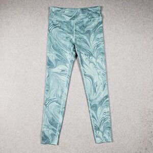 Athleta‎ Girl XXL 16 Leggings Blue Marble Velvet High Rise Stash Your Treasures